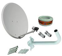 Kit Antena parabólica 60cm Tecnovoz + Soporte Pared + Rollo 20m TELEVES + LNB Universal