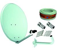 Kit Antena PARABOLICA 63cm Marca DAXIS + Soporte Pared + Rollo 20m + LNB Universal