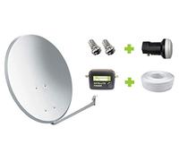 Kit Antena Parabólica GI 60 cm + LNB + 20m Cable coaxial + Localizador
