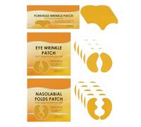 Kit Antiarrugas 3 en 1, Parches Reductores de Líneas de Expresión, Facial Mask, Tratamiento Intensivo para Surcos Nasogenianos/Contorno de Ojos/Frente, Reduce Líneas de Expresión y Patas de Gallo