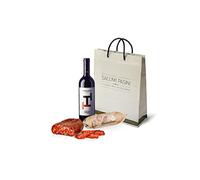 Kit aperitivo "Sabores fuertes" con vino tinto Morellino di Scansano DOCG, Spianatina picante y Salami gran filetto , Salumi Pasini