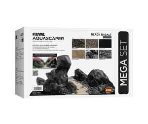 Kit Aquascaper Fluval, Cañón de basalto negro,Nano, 11 kg