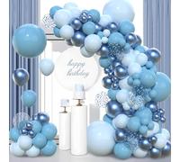 Kit Arco De Globo Azul Claro,Arco De Globos Azul Pastel,Globo Azuly Diferentes Tamaños 18 12 10 5 Pulgadas,Globos Baby Shower,Kit De Guirnalda Globo Azul Para Decoración Cumpleaños,Baby Shower,Boda