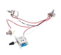 Kit Arnés Cableado Guitarra Eléctrica Kit de cableado para guitarra eléctrica: 1 volumen 1 tono 3 interruptores de palanca conector de potenciómetro de 500 K 1 juego
