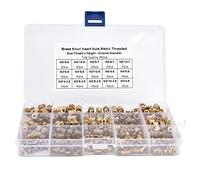 Kit assortiment de 460 inserts filetés en laiton moleté, inserts à filetage femelle M2, M3, M4, M5 avec filets profonds et nets, résistants à la chaleur et à la corrosion, pour