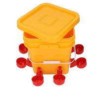 Kit Automático de Pollo Waterer de Asiento bajo -Agua de Agua de Agua para Pollo Belgogel -Gans, Material de Plástico Duradero, Ideal para Grandes Granjas y Pequeños Criadores (Tazas de Agua roja)