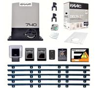 Kit automatización puerta corredera FAAC Delta 2 Kit 740 500 kg + 5 m cremallera
