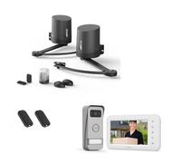 Kit Avidsen para Puerta Batiente con Videoportero WiFi y 4 Mandos | Portón de hasta 5 m/500 kg, monitor 7", App Avidsen Home, WiFi 2,4/5 GHz, 4 mandos, fotocélulas y luz intermitente.