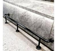 Kit Barra ReposapiéS 122 152 183 244 274 305 366 427 457 549 cm, Kit de Rieles para Pies de Barra Dorada con Herrajes para Montaje Bajo Encimera. Rieles para Bar/Isla(Black,475cm/15.6ft)