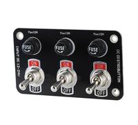 Kit basculante del panel, basculante del panel de botón para barco | Panel basculante de 12 V/24 V impermeable | Accesorios de barcos marinos RV con fusible 10 A para reemplazo