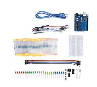 Kit Básico de Componentes Electrónicos, PCB Metal, Compatible para R3, con Tutorial PDF Gratis - Fácil Uso, Componentes Básicos, Ideal para Principiantes en Electrónica