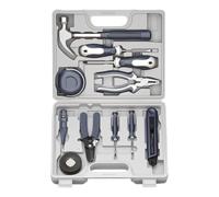 Kit Básico Herramientas | 11 piezas hardware portátil pequeño multifunción | De Herramientas Portátil | para Reparaciones Básicas del Hogar, Apartamento, Oficina, Garaje, Mejora de Muebles y Exterior