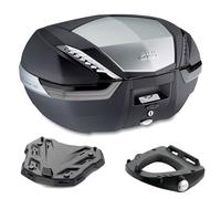 Kit Baul V47NT GIVI + Respaldo + Placa Yamaha X-Max 300 2025-2026 Negro 47LT