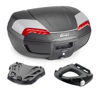 E46N GIVI Bauletto Riviera Monolock 46 Lt Negro Con Placa Para Moto Scooter