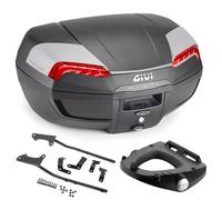 Maleta E46N Riviera Givi Baúl Negro Tapete Placa Universal Moto Scooter