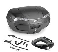 Kit Bauletto E46NT Givi + Soportes Suzuki GSF 1250 Bandit S 2007 2008 Negro 46LT