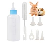 Kit Biberón Lactancia para Cachorros - Set biberón de 7 piezas para perros pequeños | Biberón para mascotas con pezón, comedero para animales pequeños, pezón para animales con b