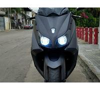 Kit Bixenon para moto, H11, 6000 K, 35W, 12V, balastro fino, compatible con Yamaha T-Max 530 X, luz de cruce + luz de carretera, todo Xenon