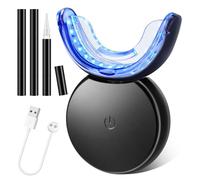 Kit Blanqueamiento Dental, Blanqueador Dental Profesional con Luz Led y Gel Blanqueador Dental, Blanquear Dientes Fácilmente en Casa, Seguro e Indoloro, Para Manchas de Humo, Dientes Negros e Sarro