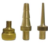 kit boquillas inflado - set de 3 boquillas para inflar, incluye diferentes tamaños y conexiones, ideal para diversos tipos de válvulas.