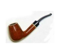 Kit brebbia prima pipa liso forma poligonal - Light Bent Brandy con boquilla a sillín
