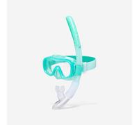 Kit Buceo 100 Niños Verde Máscara Antivaho + Tubo Snorkel Válvula S