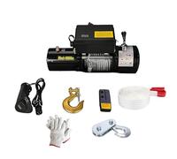 Kit Cabrestante Eléctrico 12V 24V Profesional para Rescate Off-Road, 4500lb 6000lbs con Mando Inalámbrico, Cable de Acero e IP67 Impermeable para Coche Todoterreno(6000LB,24V)