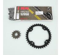 Kit cadena FE para quad Yamaha 350 Raptor 2004 a 2018 13x38 P 520 Al 125 mm