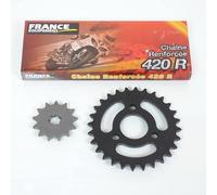 Kit Cadena France Equipement Moto Niño Suzuki 50 Jr 1983-2008 13 x 28 paso 420 Nuevo