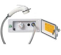 Kit Cajetín Mezclador Blanco con Cerradura + Ducha Exterior Interruptor RK Reich