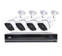 Kit Camara de Vigilancia Exterior AHD PNI House PTZ1300 Full HD, Sistema de Seguridad NVR y 4 cámaras Exteriores 2MP Full HD 1080P, Visión Nocturna, Detección de Movimiento