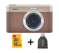 Kit Cámara Fotográfica KODAK Pixpro C1 + Tarjeta Micro SD de 16 Gb (Marrón - 13 MP)