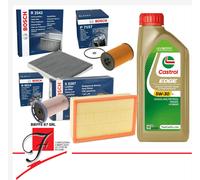Kit Cambio Aceite Castrol EDGE 5W30 Con Filtros Bosch Para VW Golf 7 1.6 TDI
