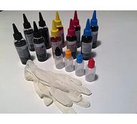 Kit Carga Cartuchos 10 Botellas 100 ml Tinta Colores Universal + Accesorios Carga para Brother, Canon, Epson, HP, Lexmark, Xerox, DELL