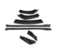 Kit Carrocería para Volvo V40 13-19 Divisores Parachoques Delantero Alerón Faldones Laterales Extensiones Envoltura Trasera Aletas Tiburón Angulares(Matte Black)