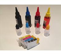 Kit cartuchos recargables vacíos + 400 ml Tinta coche Reset originales Inkjet Cartucho 18 X L T18 1811 - 1812 - 1813 - 1814 + 400 ml Tinta + tanichette vacíos de carga para Epson Expression Home XP-102 XP-202 XP-205 XP-212 XP-215 XP-225 XP-30 XP-302 XP-305 XP-312 XP-315 XP-322 XP-325 XP-402 XP-405WH XP-412 XP-415 XP-422 XP-425 envío de Italia gratuita espressa assicurata Kit de Qualita 'a + + +