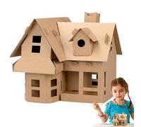 Kit Casa De Navidad Luminosa para Montar - Mejora Habilidades Manuales | Casita Galleta Artesanal con Materiales & Luces | Ideal Niños Y Adultos, Regalo Festivo, Desarrolla La Creatividad