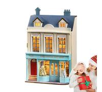 Kit Casa Miniatura DIY - Casa Madera Abatible, Muñeca Mobiliario LED, Decoración Creativa | Juguete Manual Artesanal, Regalo Familiar Amigos Niños