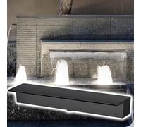 Kit cascata di dimensioni personalizzabili per laghetto, Canale di scarico per Fontana in Acciaio inossidabile per esterni/interni, per giardino/Piscina/laghetto Koi da Cortile (Colore A, 26″/66