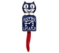 Kit-Cat Clock® Edición Limitada Rojo, Blanco y Azul Galaxia - Reloj de Pared Retro de Gato con Ojos y Cola móviles, Funciona con Pilas, Fabricado en Estados Unidos