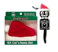 Kit-Cat Klock - Accesorio de sombrero de Papá Noel para relojes de tamaño completo, transforma tu kit ordinario de reloj de gato en un cronometrador alegre, perfecto para decoraciones navideñas