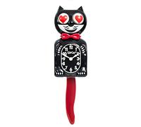 Kit Cat Klock Crimson Royale - Reloj de Pared icónico con Ojos de corazón y Cola en Movimiento, Funciona con Pilas, Fabricado en Estados Unidos, decoración del hogar, Reloj Moderno de