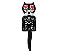 KIT CAT Klock Reloj de Pared clásico Negro con Ojos de corazón, icónico Reloj de Gato con Ojos de corazón en Movimiento y Cola, Funciona con Pilas, Fabricado en Estados Unidos