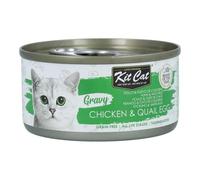 Kit Cat Lata Gravy - Pollo & Huevo Codorniz 70g Comida húmeda para Gatos