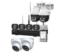 KIT CCTV Nivian Half4K 2560x1440 Cámara WiFi 8 Cámaras + Grabador 10 Canales Disco Duro Incluido