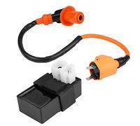 Kit CDI de Bobina de Encendido, Kit de Caja CDI DC de Bobina de Encendido de 2 Piezas para Motor SYM Vento Scooter GY6 125CC 150CC