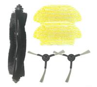 Kit Cepillo Lateral y Paño para Karcher RCV3 Kit Cepillo Lateral(A) | para elimina para polvo y pelos, cepillo central giratorio, compatible RCV3, nylon , succión óptima