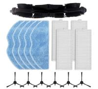 Kit Cepillos Laterales Filtro Para Tefal para x-plorer Serie 75 S+ | Compatible Serie 75 S+, incluye cepillos laterales, filtro HEPA, mopa, para fácil instalación en segundos