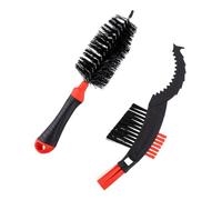 Kit Cepillos Limpieza Cadena Bicicleta, 2 Uds Nylon Rojo | Limpieza Profunda 360 , Resistente Duradero, para Mountain Bike y Plegables