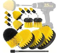 Kit Cepillos Taladro para Bosch PRO Brasil 12V / 18V GSB-550 | Cabezales de distintas formas y varilla; ayuda a frotar suciedad y residuos comunes; para limpiar baño, cocina y ducha